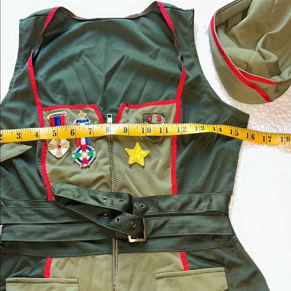 Leg Avenue Olive and Red Military Skirt Set - Picture 10 of 13